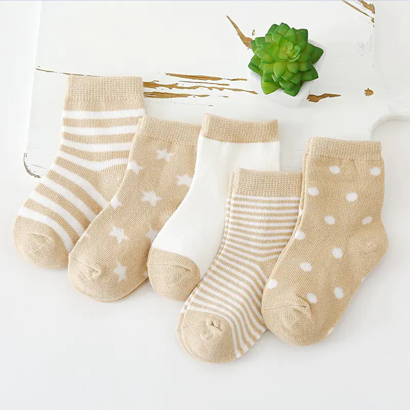 Cotton Mid-Tube Floor Socks for Boys and Girls