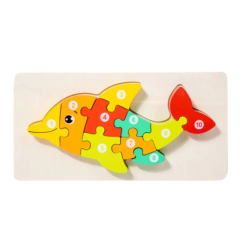 Kid-Friendly Wooden Learning Puzzles - Bulk