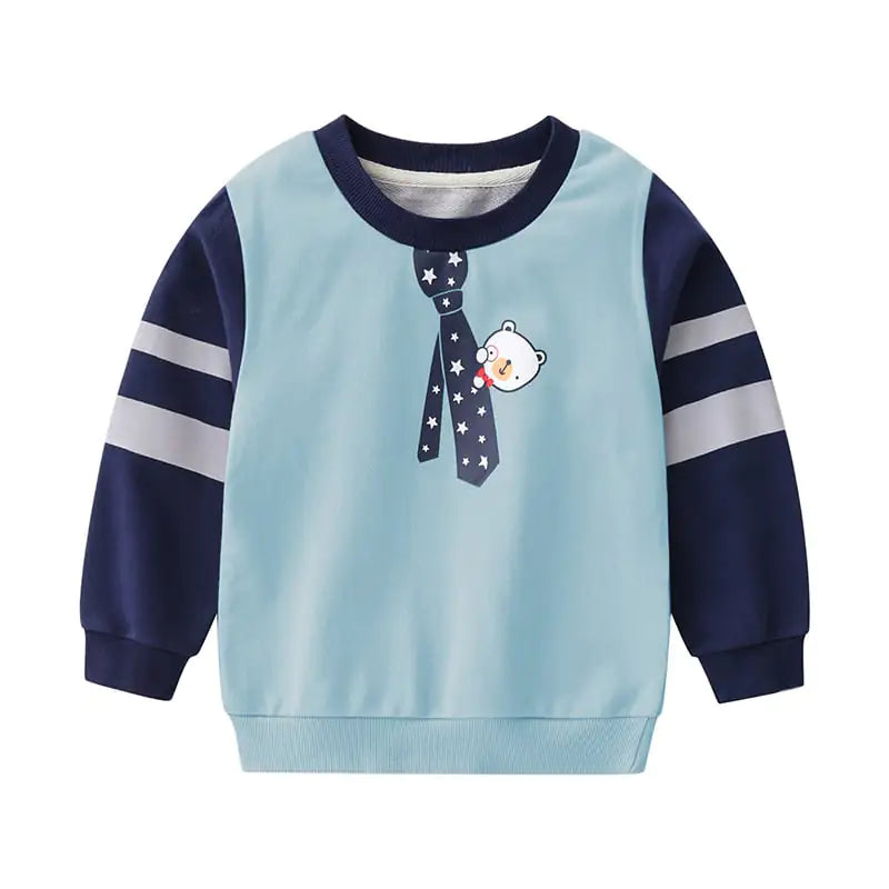 Cartoon Long-sleeved Tops and Sweaters for Boys