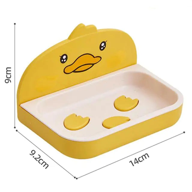 Double-layer Wall-mounted Soap Box with Draining Rack