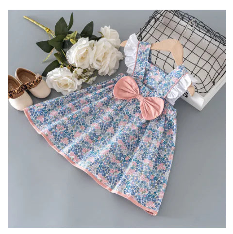 New Summer Short Sleeve Dress for Baby Girls