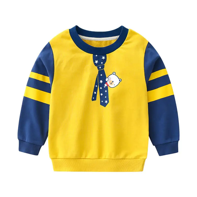 Cartoon Long-sleeved Tops and Sweaters for Boys