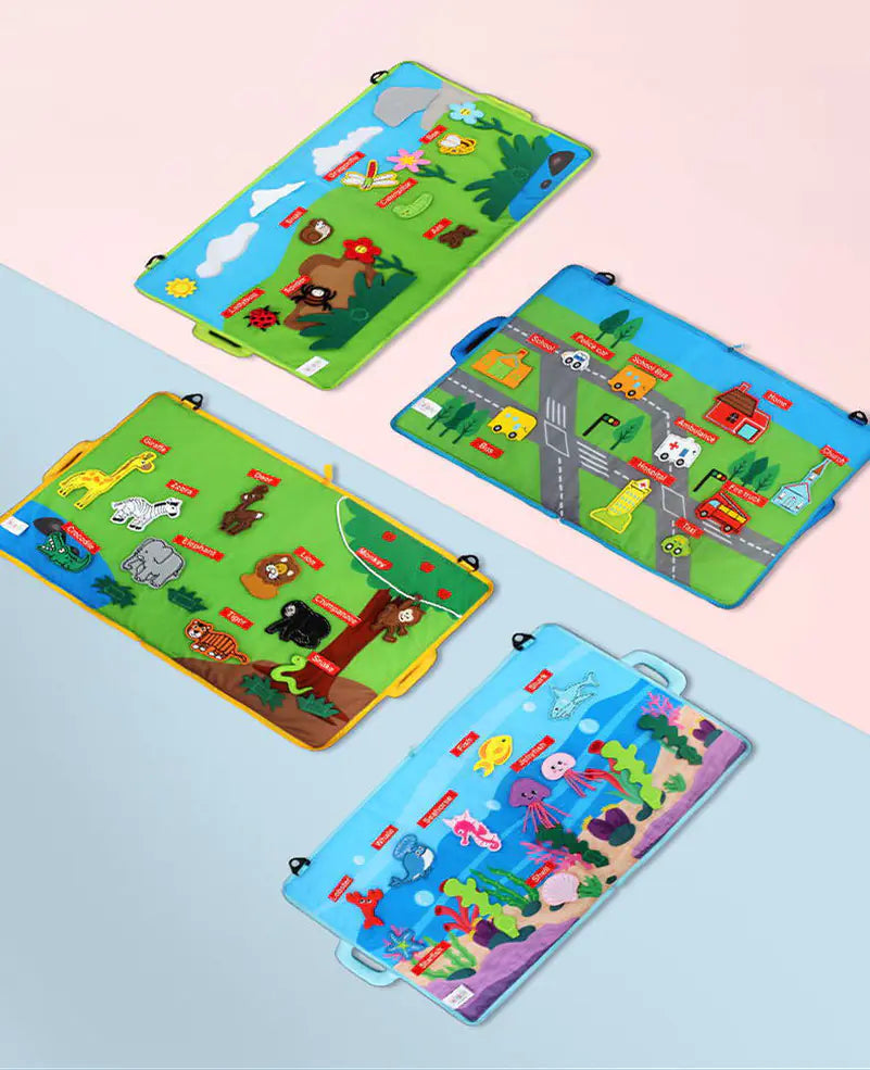Baby Early Education Animal Fabric Book for Parents