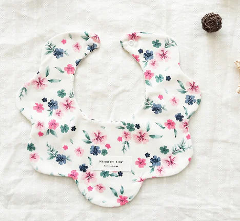 Floral Reversible Baby Bibs & Cloths Set