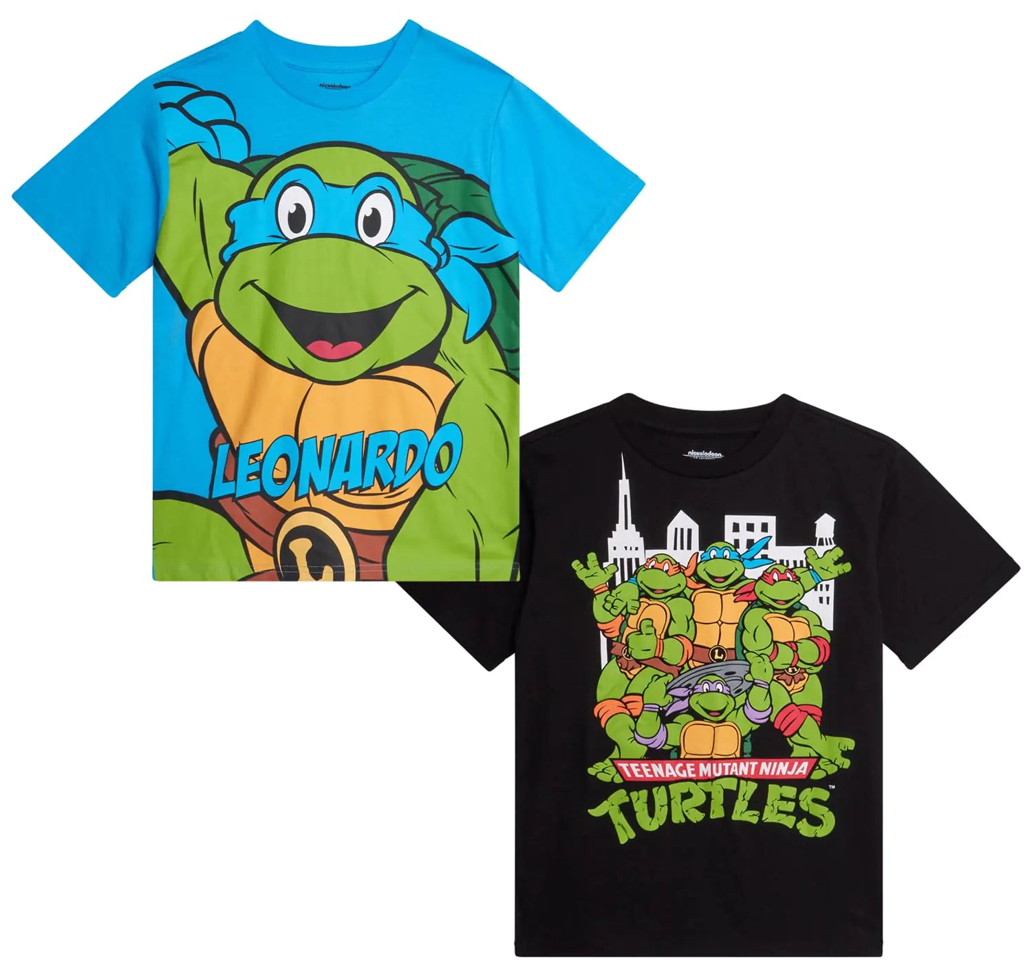 Ninja Turtles Boys Dual Tee Pack - TMNT Graphic Shirts