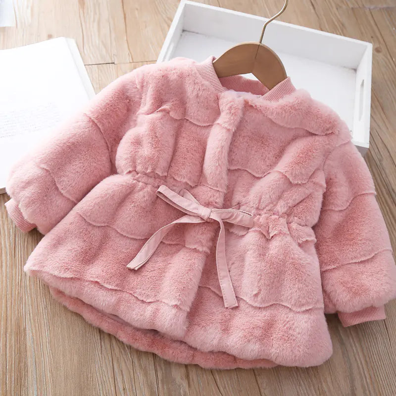 Fluffy Mink Coat for Little Girls - Fashion New Style