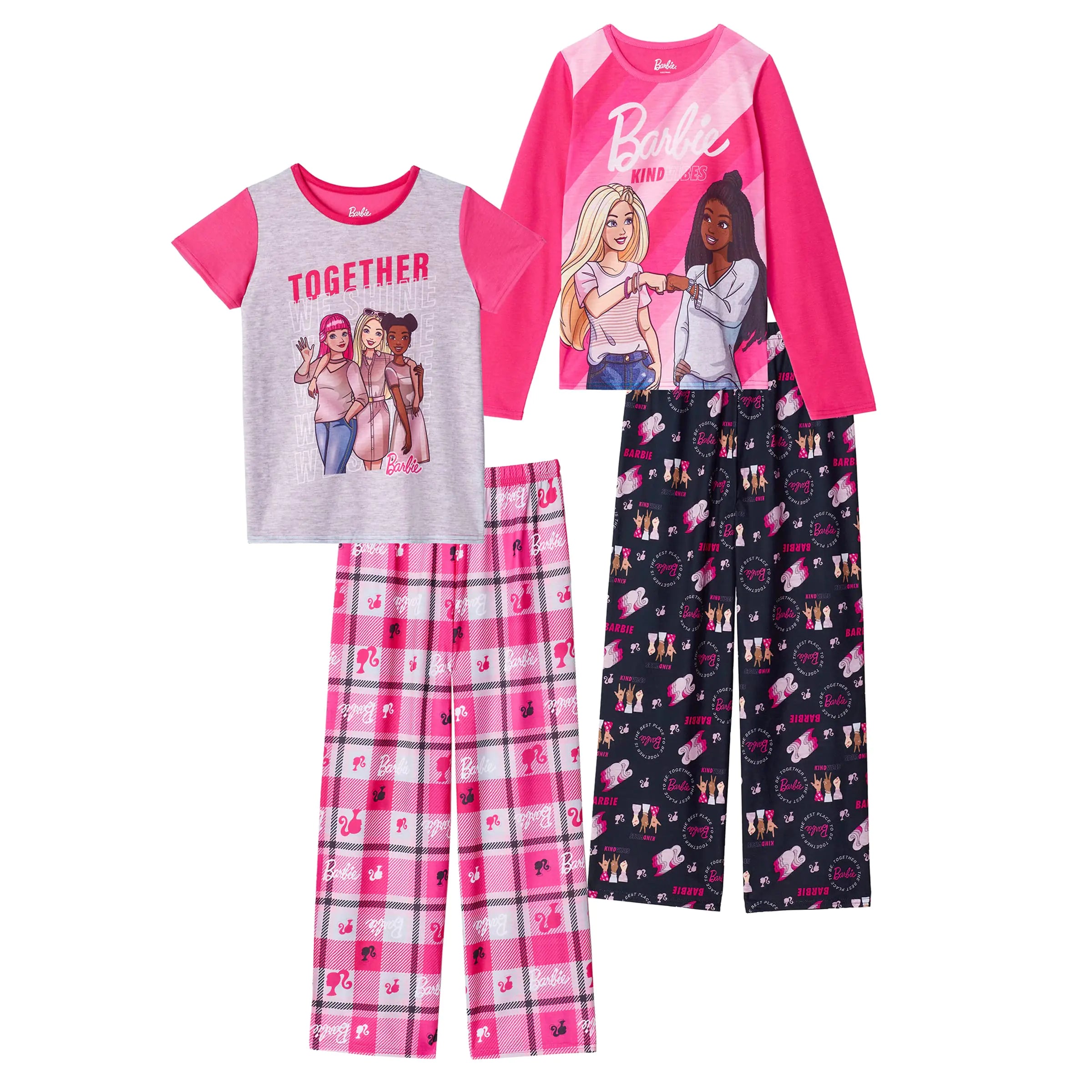 Barbie Dream Sleepwear 4-Piece Set for Girls
