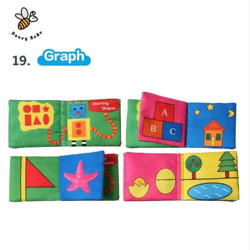 Baby English Fabric Book for Early Education and Learning