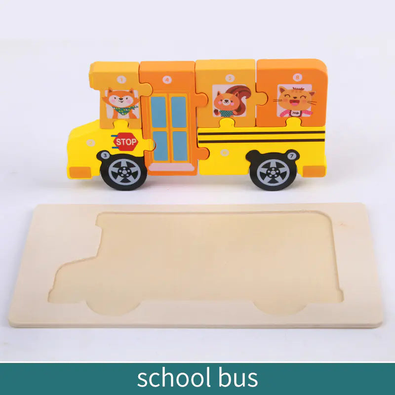Kid-Friendly Wooden Learning Puzzles - Bulk