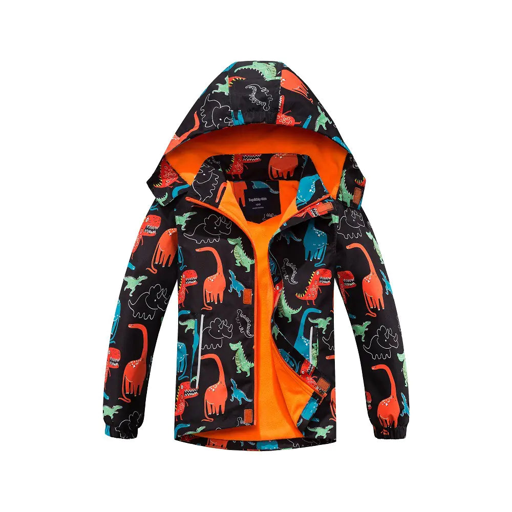 Kids Dinosaur Jackets - Waterproof Windproof Outerwear