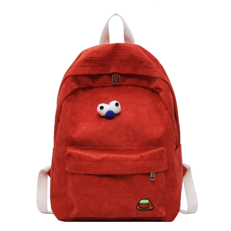 Chic Corduroy High School Backpack