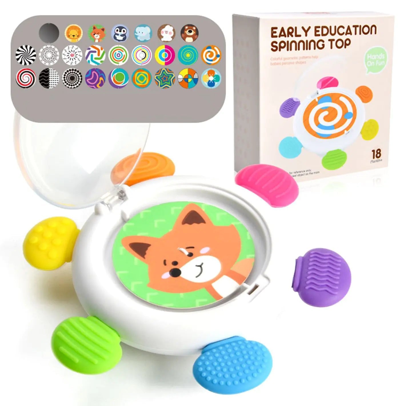 Children's Cartoon Suction Toy - Spinning Flower Spinner