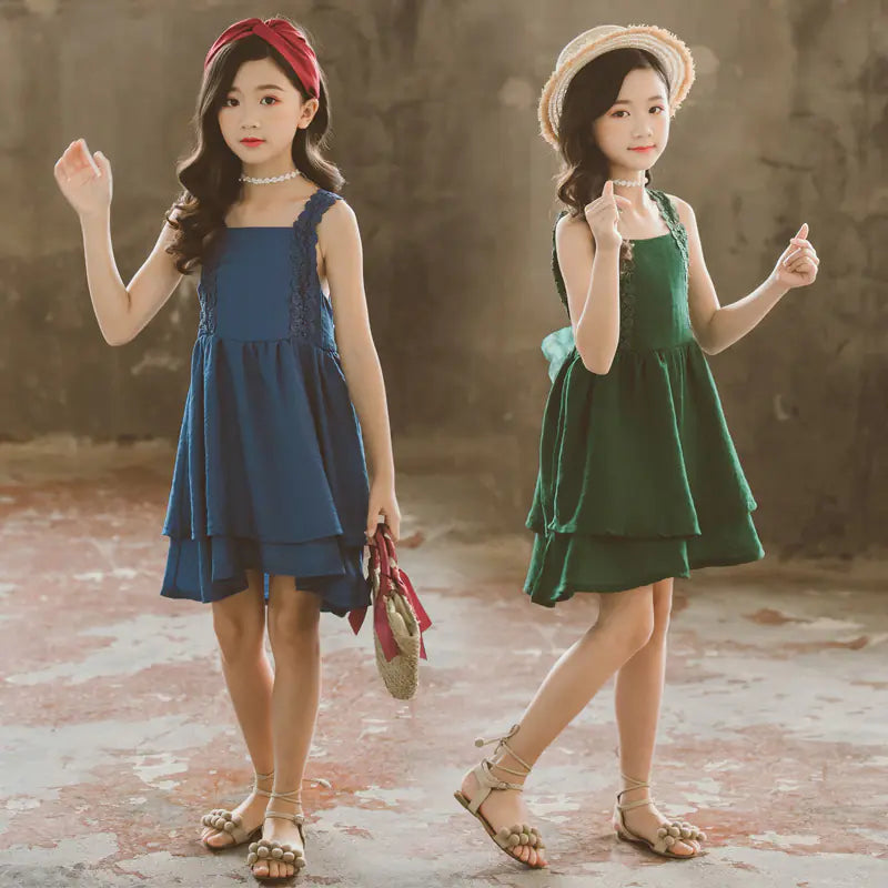 2020 Summer Fashion Girls' Casual Sleeveless Dress