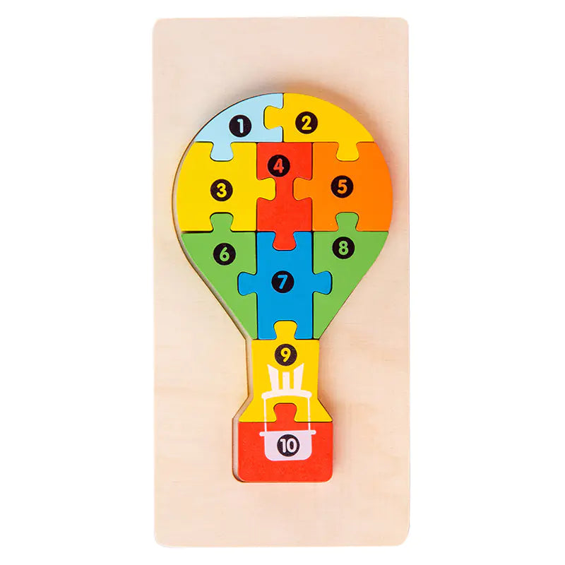 Kid-Friendly Wooden Learning Puzzles - Bulk