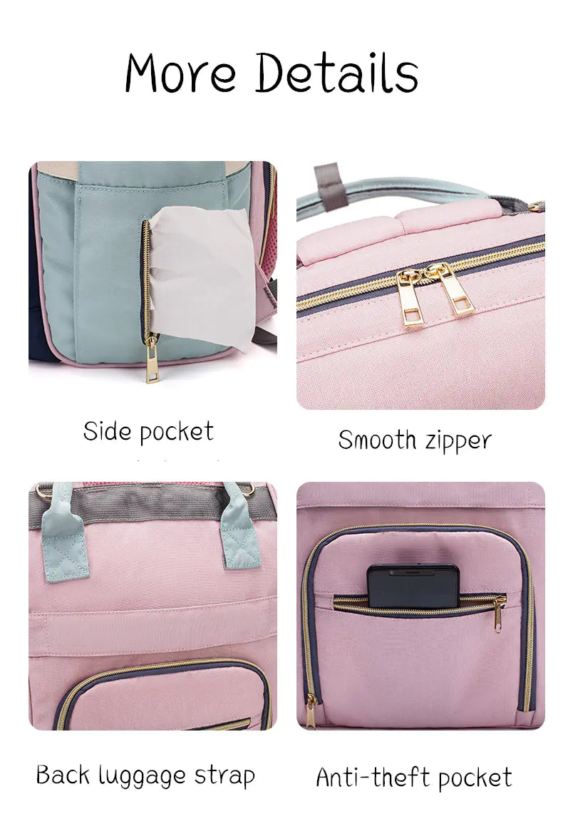 Large Capacity Multi-functional Baby Diaper Backpack