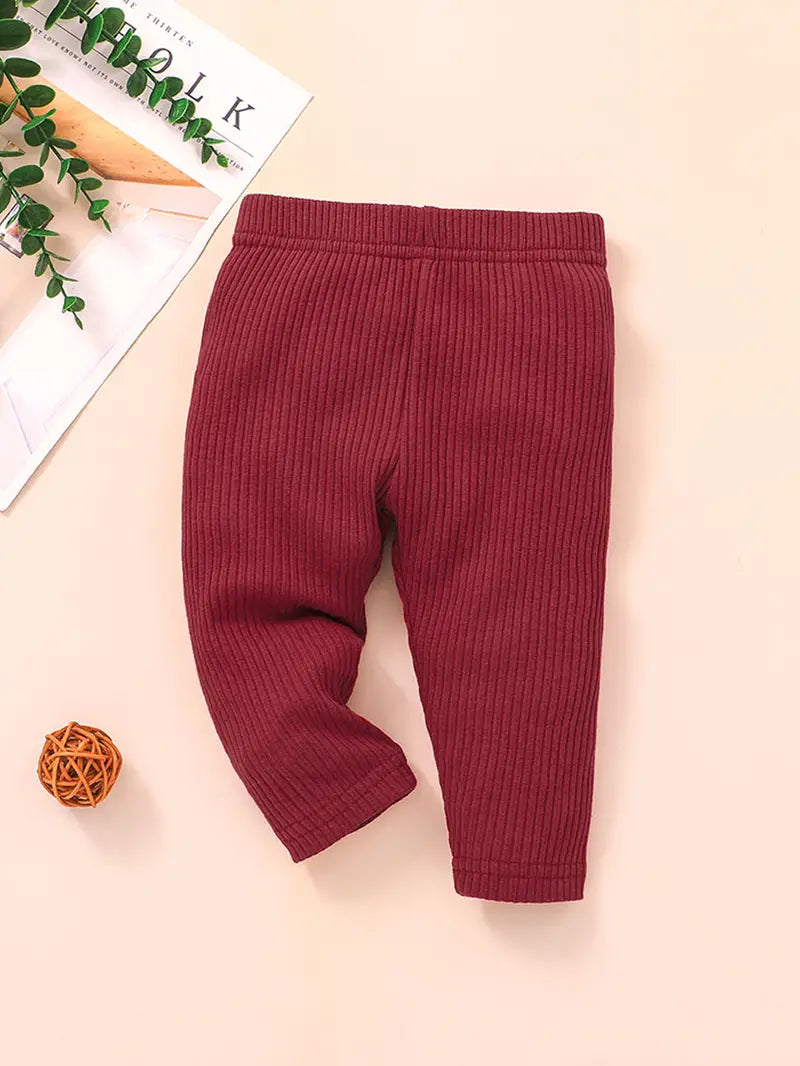 3-Pack Baby Girls Cotton Ribbed Leggings