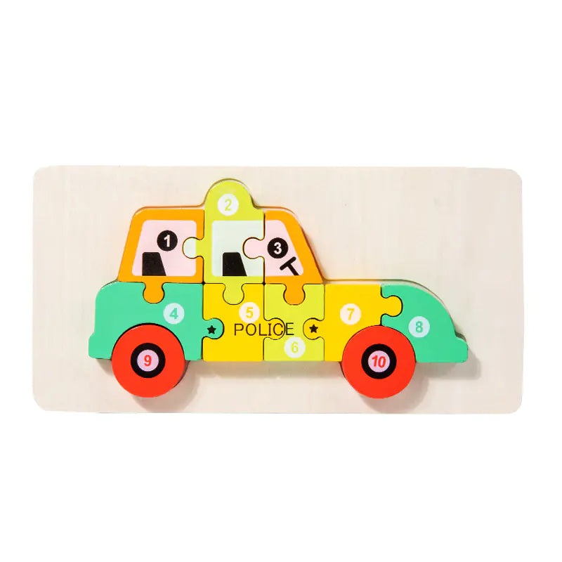 Kid-Friendly Wooden Learning Puzzles - Bulk