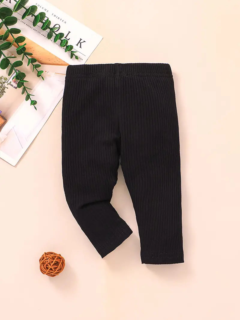 3-Pack Baby Girls Cotton Ribbed Leggings