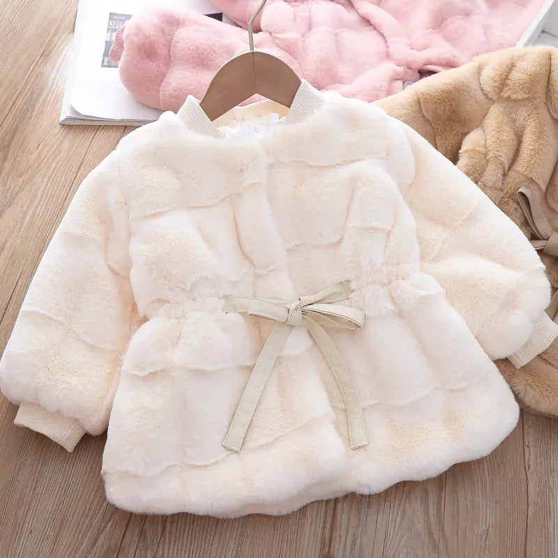 Fluffy Mink Coat for Little Girls - Fashion New Style