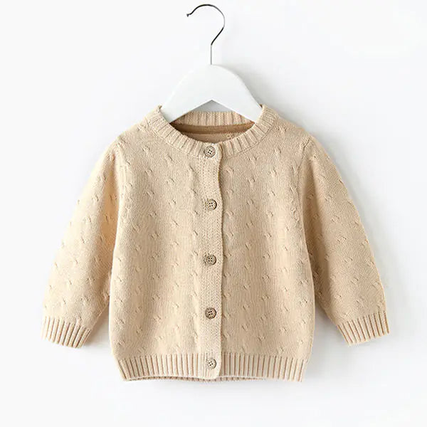 Knitted Cardigan Sweater Top for Baby Girls