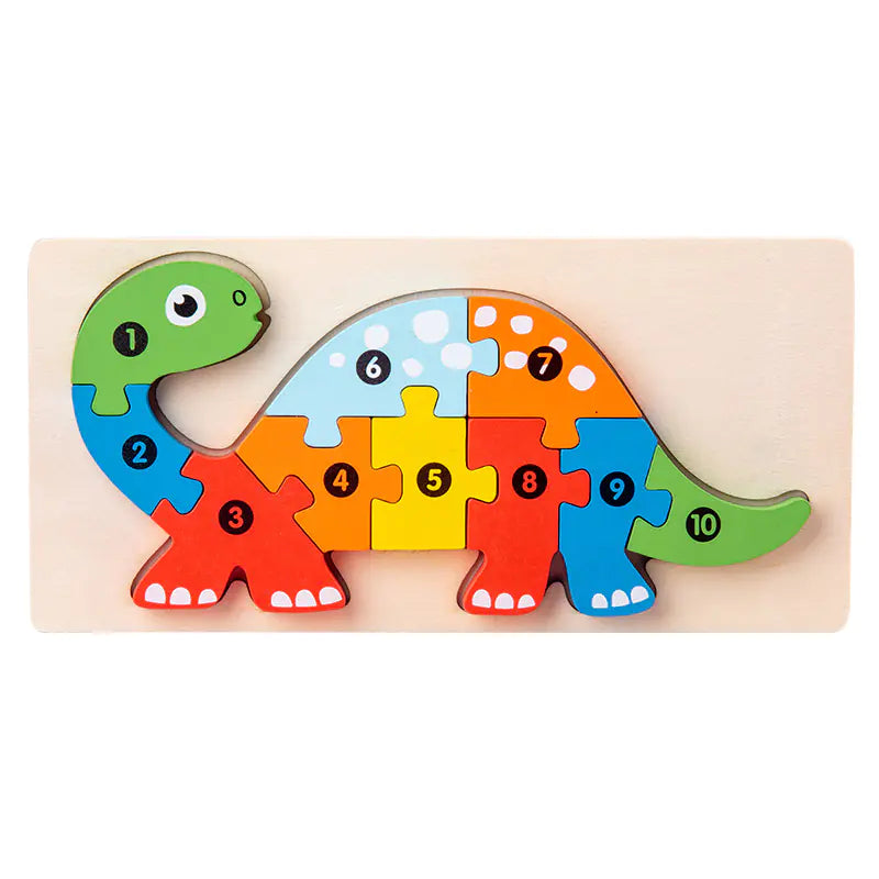 Kid-Friendly Wooden Learning Puzzles - Bulk