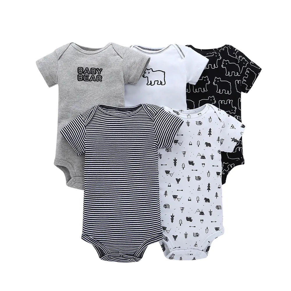 Bright & Comfy Infant Romper Bundle (5pc)