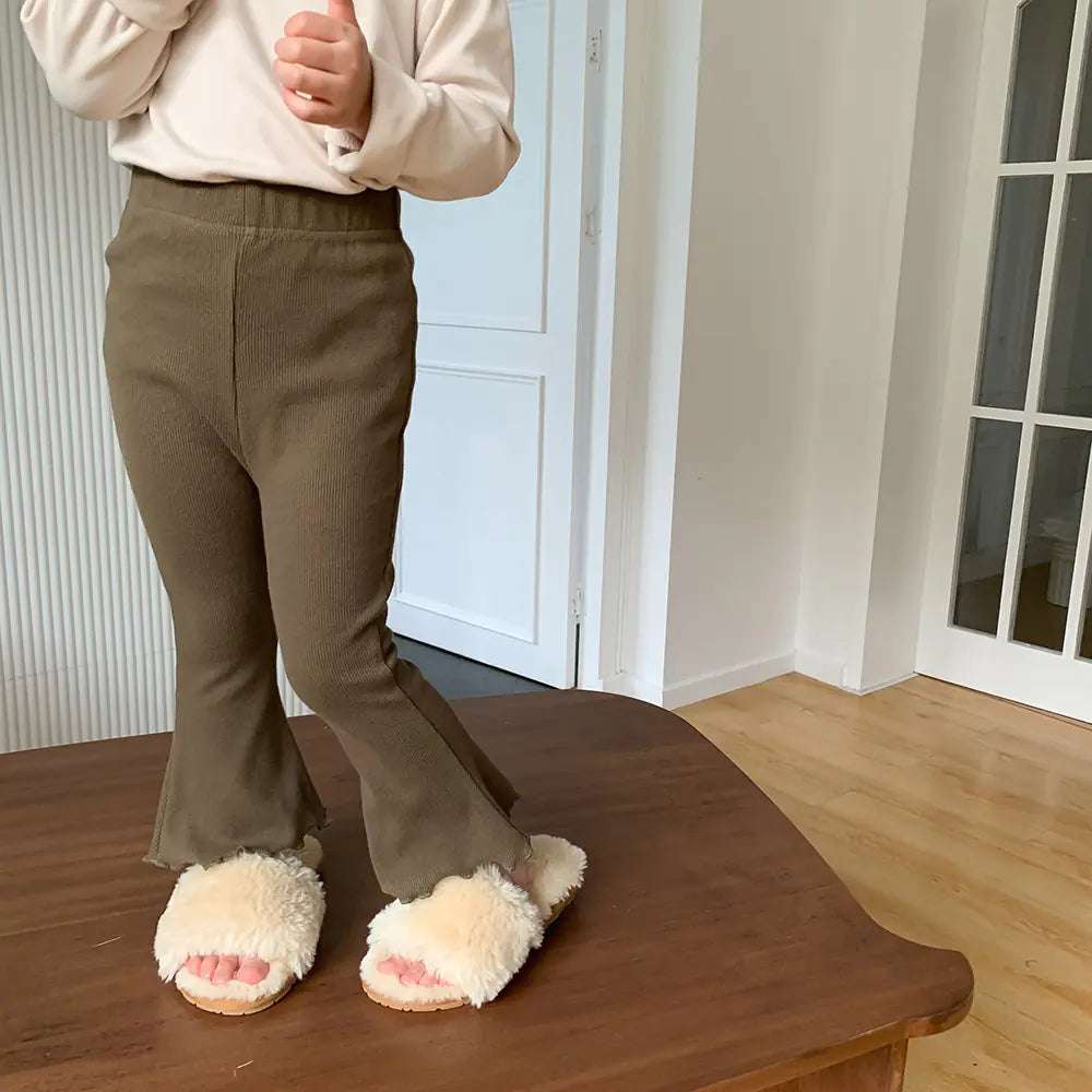 Elegant Girls' Bell-Bottom Trousers for Ages 3-8