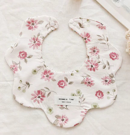 Floral Reversible Baby Bibs & Cloths Set