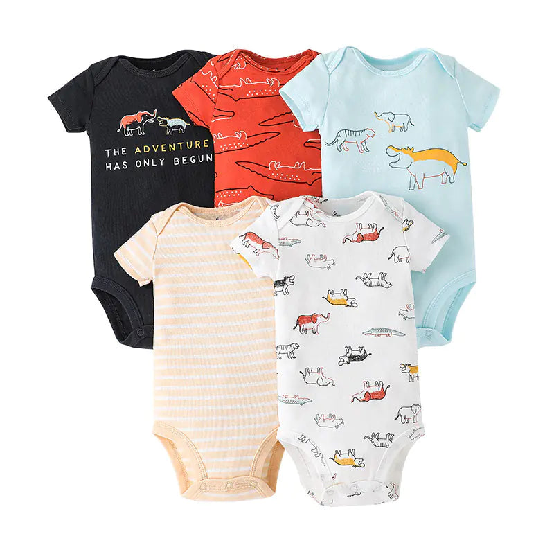 Bright & Comfy Infant Romper Bundle (5pc)