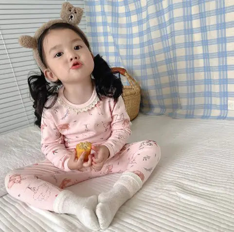 Girls' Cotton Pajamas Set