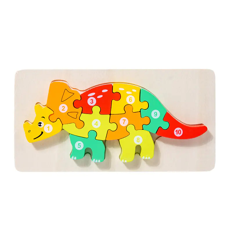 Kid-Friendly Wooden Learning Puzzles - Bulk