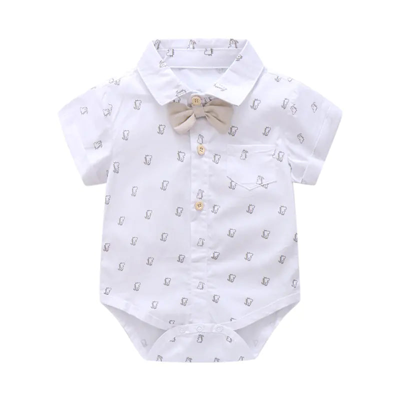 Gentleman Outfit for Baby Boys with Suspender Shorts