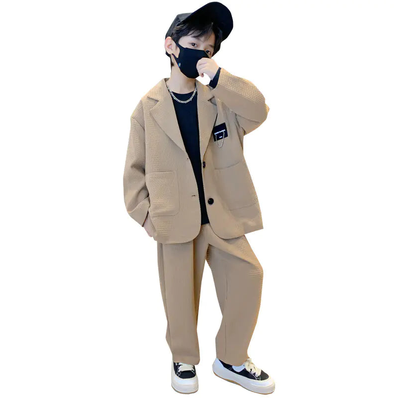 Boys' Cool Fashion Suit Set for Spring and Autumn