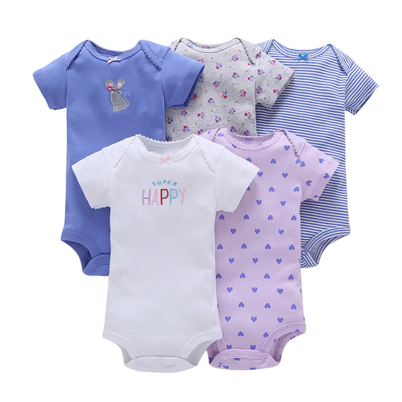 Bright & Comfy Infant Romper Bundle (5pc)