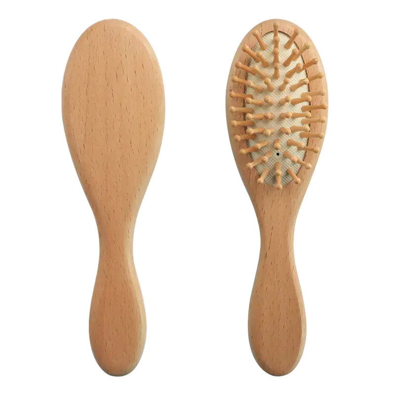 Beech Wood Baby Bath Brush and Massage Comb Set