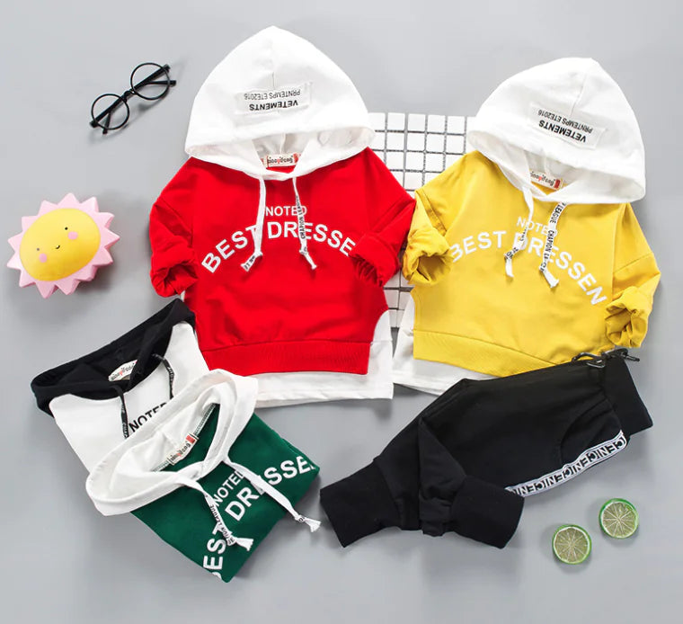 Boys' Fashion Hoodie and Long Pants 2-Piece Set