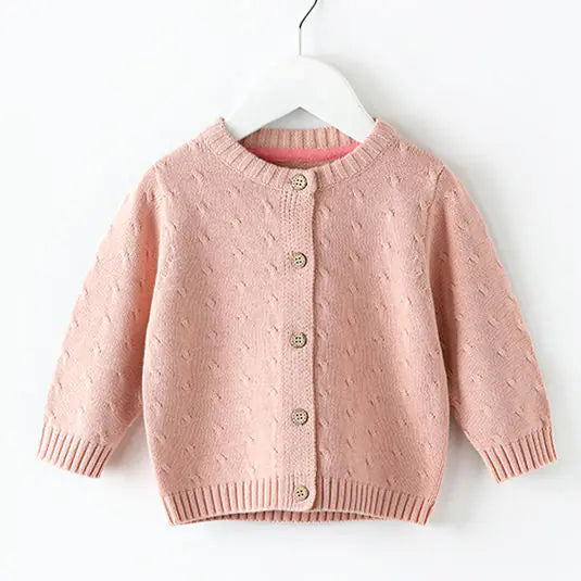 Knitted Cardigan Sweater Top for Baby Girls