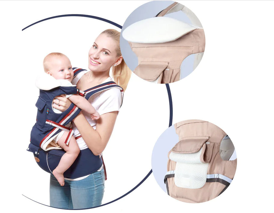 Breathable Multi-Functional Baby Carrier and Waist Seat