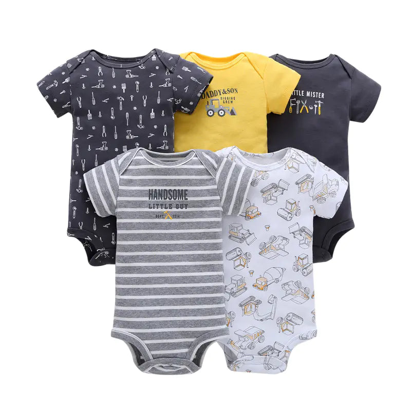 Bright & Comfy Infant Romper Bundle (5pc)
