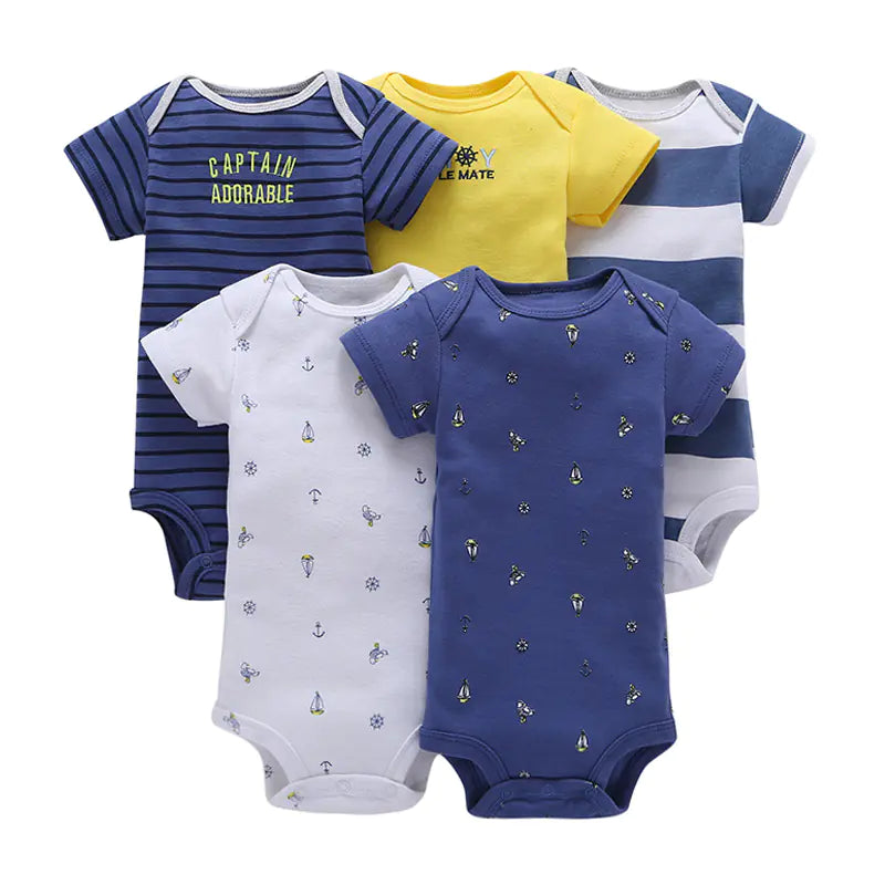 Bright & Comfy Infant Romper Bundle (5pc)