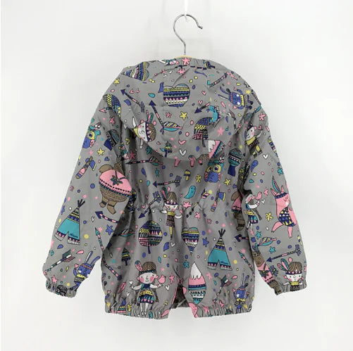 Kids' Casual Hooded Jackets in Gray and Blue