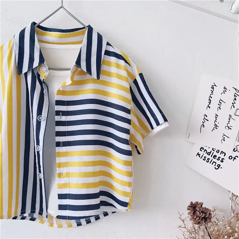 Boys' Summer Short-Sleeved Shirts and Tops