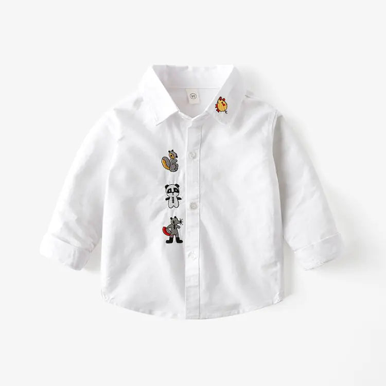 Boys' Fashion Shirts for Ages 3-10, Spring & Autumn Tops