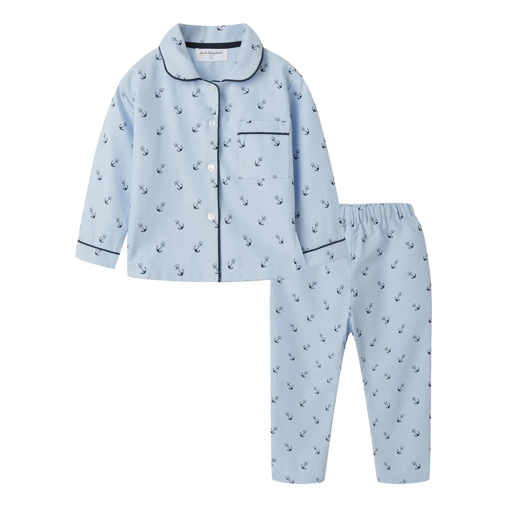 Mud Kingdom Boys' Anchor Pajamas Set 6-7Y
