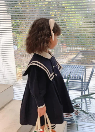 Autumn Girls' Long-sleeved Preppy Fashion Dress