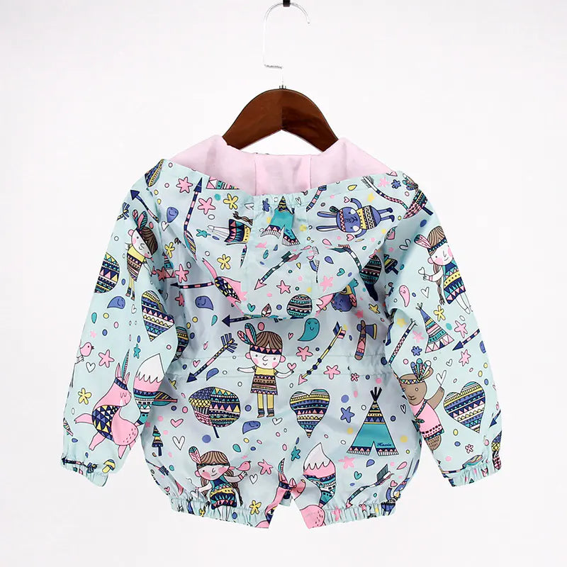 Kids' Casual Hooded Jackets in Gray and Blue