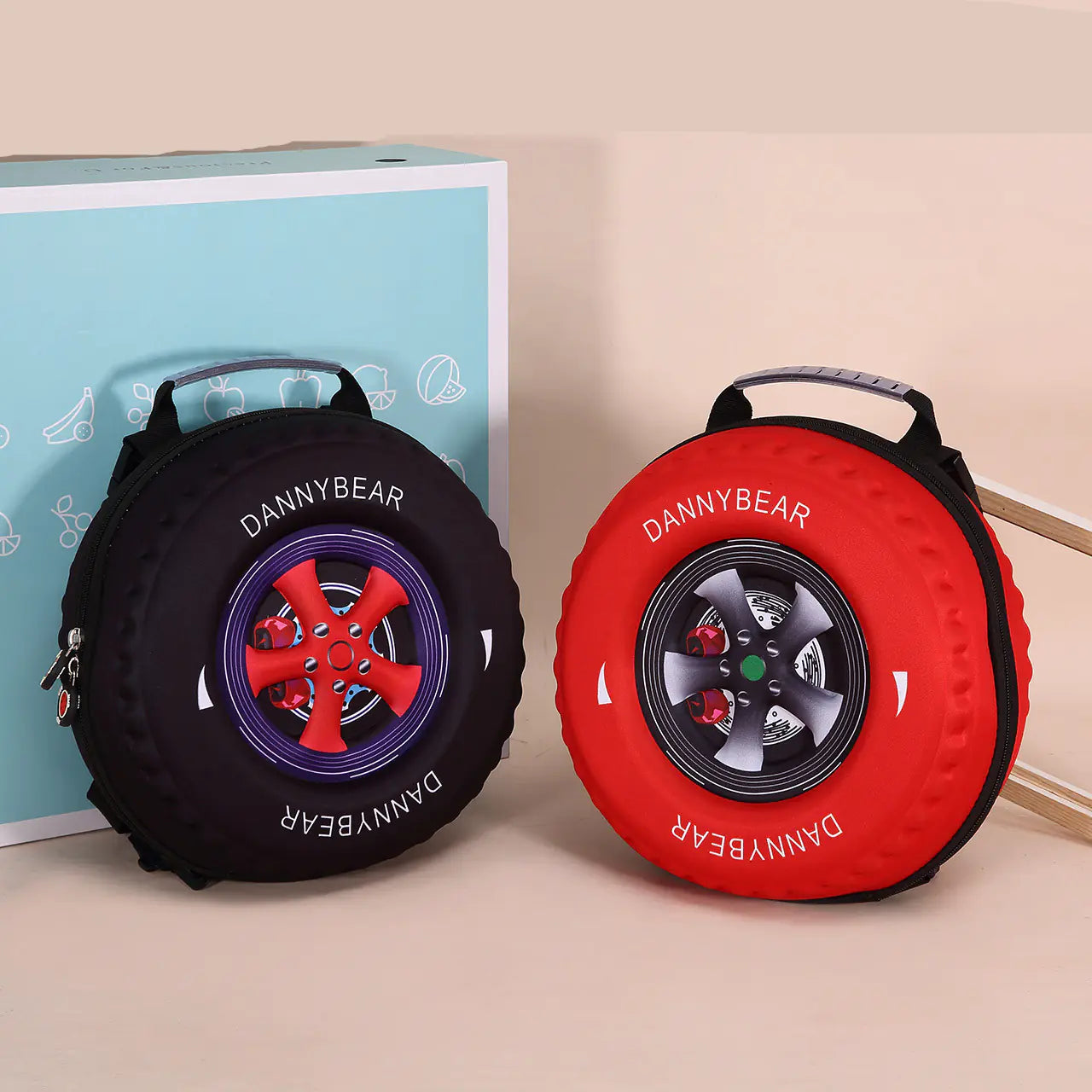 Children's Small School Backpack with Tire Design