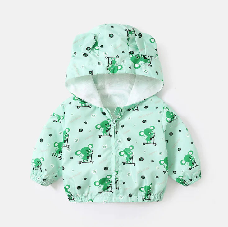 Cartoon Fleece Baby Jacket for Boys - Fall/Winter Wear