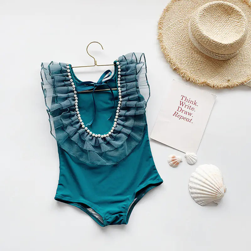 2024 Summer Girls' Swimwear Princess One-Piece Outfit
