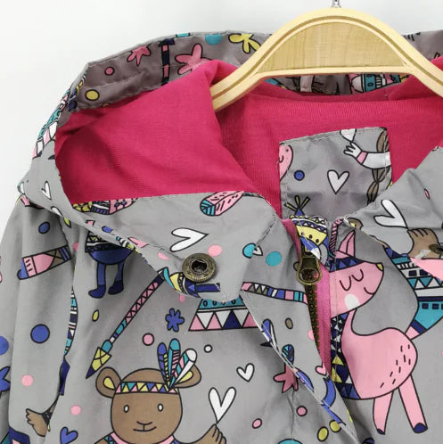 Kids' Casual Hooded Jackets in Gray and Blue